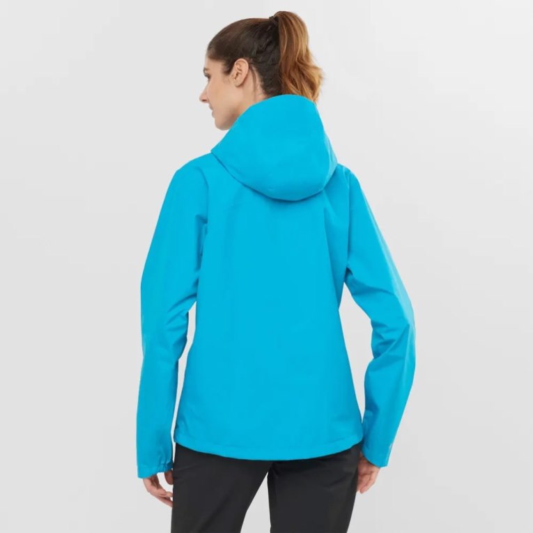 Turquoise Salomon Outline GTX 2.5L Women's Shell Jackets | IE EV8946